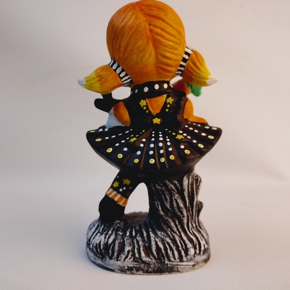 Hand Painted Halloween Girl With Undead Bunny‎ - Picture 5 of 10